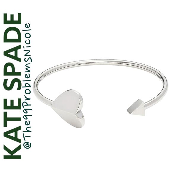 Kate Spade Silvertone Arrow Cuff Bracelet - Picture 1 of 9